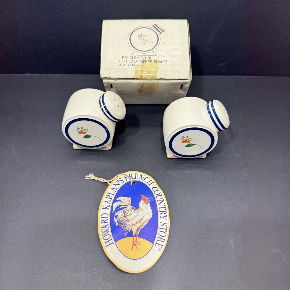Howard Kaplan French Country Store Clementine Salt and Pepper Shaker Set Ceramic